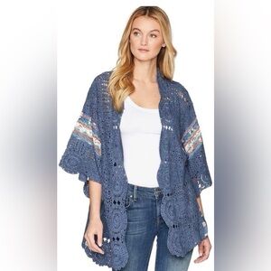 FREE PEOPLE Holi Crochet Kimono FP One Size